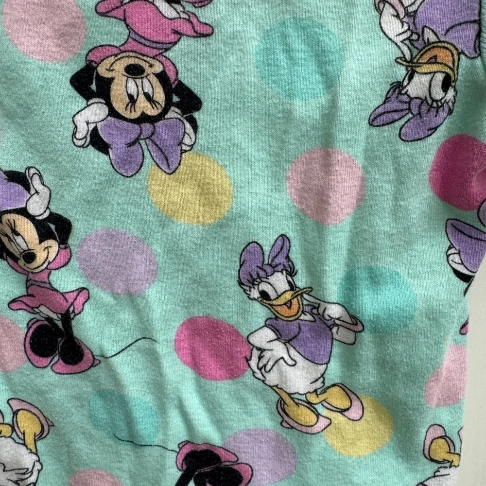 Disney Minnie Mouse Daisy Duck 4T Girls Polka Dot Short Sleeve Pajama Top